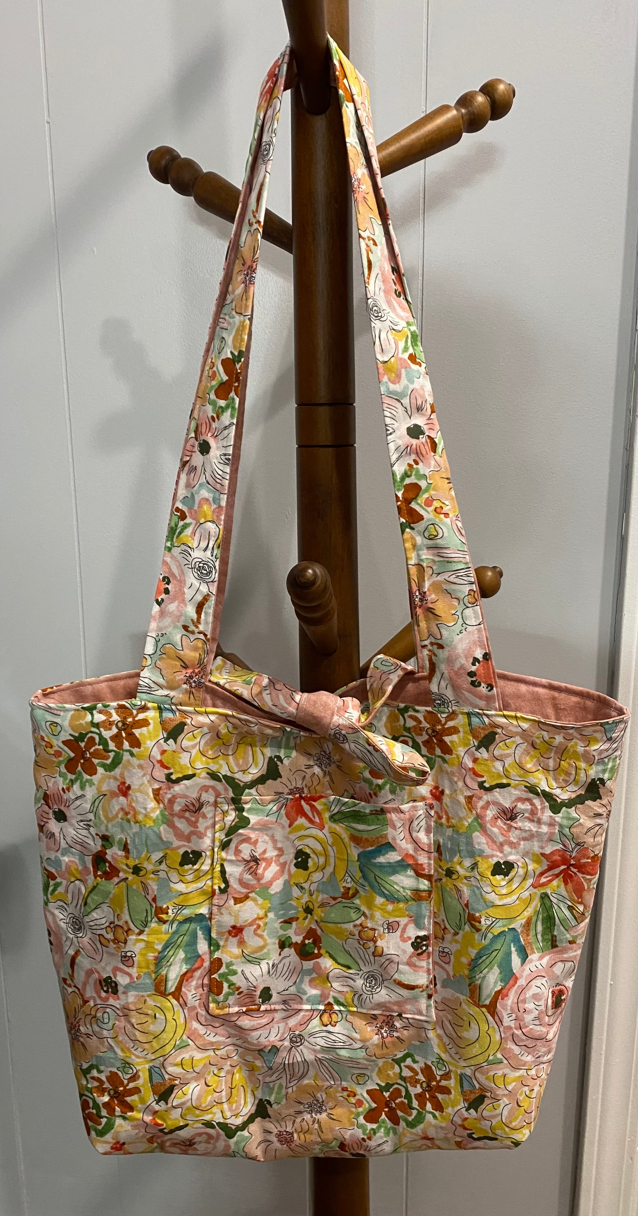 Floral Tie Tote